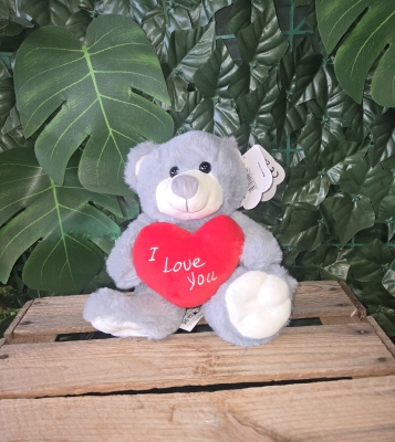 Small grey love bear